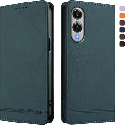Obrázek produktu pro Pouzdro pro Samsung Galaxy S25 Edge, retroPolyuretankožené flip pouzdro s stojánkem a přihrádkami na karty Zelený