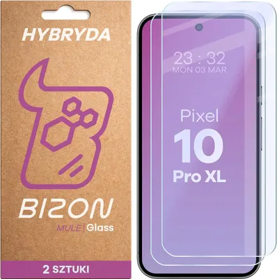 Produktbild von 2x Flexibles Hybridglas für Google Pixel 10 Pro XL, Bizon Glass Mule Duo