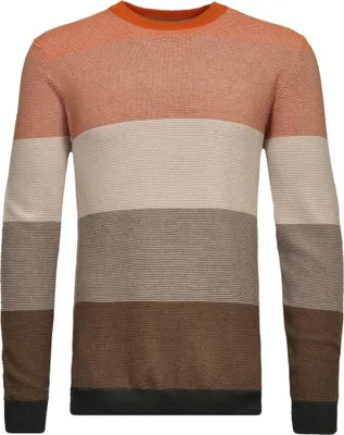 Ragman Pullover Strickpullover gestreift in rot