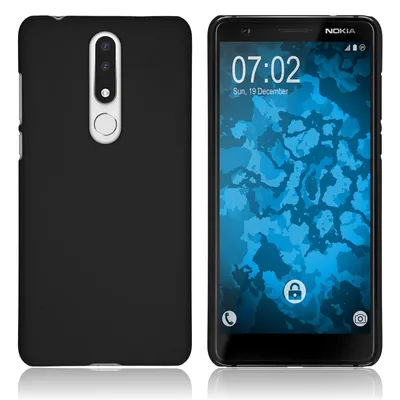 Produktbild von PhoneNatic Case kompatibel mit  Nokia 3.1 Plus - Hülle schwarz gummiert Hard-case Cover