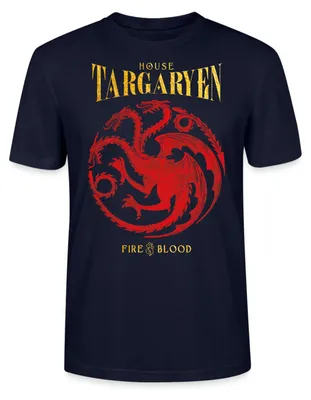 Produktbild von Spreadshirt Game Of Thrones Haus Targaryen Fire & Blood Uni Bio T-Shirt, XS, Navy