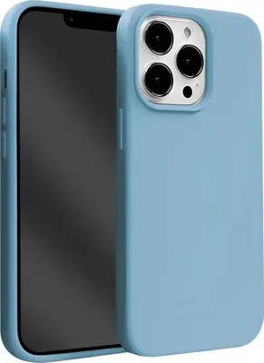 Produktbild von Crong, Flüssig Silikon Hülle iPhone 13 Pro Max Stoßfest Flexibel, Blau