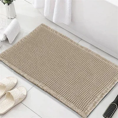 Obrázek produktu pro Ibenzoa® Podložka do vany z mikrovlákna – měkká a savá, 43 x 60 cm, hnědá, protiskluzová