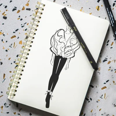 Zdjęcie produktu dla uni-ball EFBR500 N uni-ball Fineliner PIN Brush Extra Fine, czarny