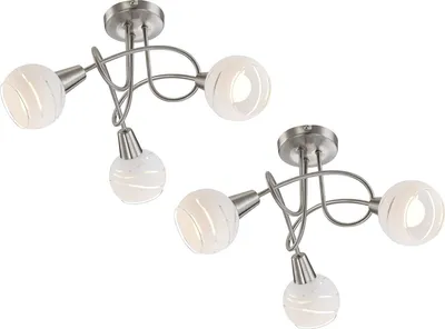 Produktbild von 2er Set LED Deckenleuchten Lampenschirme Glas, Deckenlampen Strahler Wohnzimmer