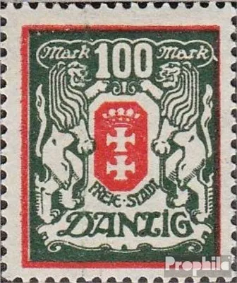 Produktbild von Briefmarken Danzig 1923 Mi 128Y F , ohne Rosettenunterdruck postfrisch Wappen