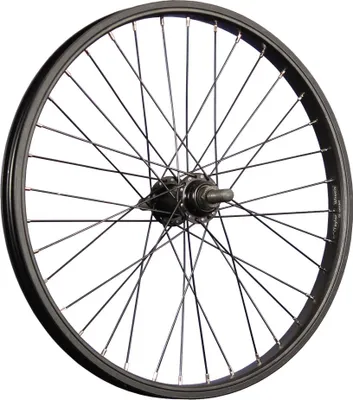 Produktbild von 20-Zoll-BMX-Hinterradfelge aus schwarzem Aluminium, 36 Loch, 14 mm