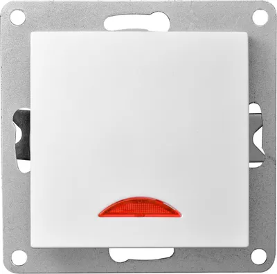 Produktbild von Schalter McPower "Flair", 250V/10A, UP, weiß mit Kontroll-Leuchte