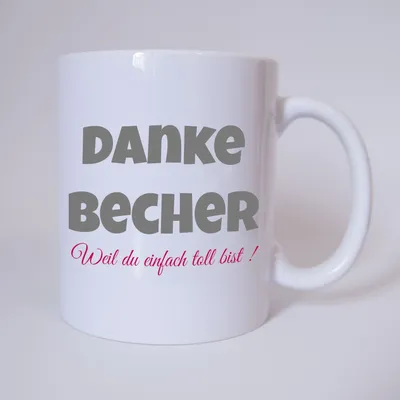 Produktbild von TassenKing - Danke Becher - Tasse - Kaffeetasse - Tasse mit Spruch