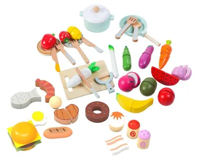 Productafbeelding van 2Kids Toys - Set van 42 speelgoedvoedingsmiddelen