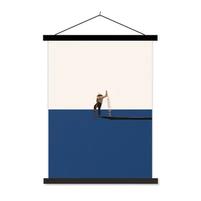 Produktbild von MuchoWow® Textilposter Frau - Komplimente - Abstrakt 120x160 cm mit schwarzem Rahmen - Magnetischer