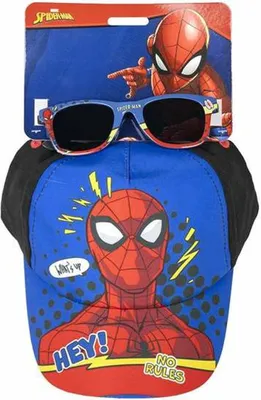 Immagine prodotto di Set di accessori per bambini Spiderman - berretto e occhiali da sole per le giornate di sole