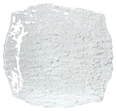 Zdjęcie produktu dla St Tropez talerz do serwowania szklany kwadratowy 28x28cm teksturowany talerz do ciasta