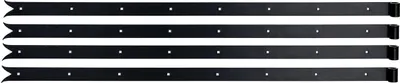 Produktbild von Alberts 862831 Ladenband, gerade, Abschluss Karpfenschwanz, schwarz, Rolle Ø16 mm, Größe 1200 x 40 mm, 4er Set