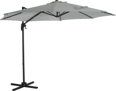 Produktbild von SVITA Sonnenschirm Ampelschirm mit Sonnenschutz UV50+ Matt Hellgrau