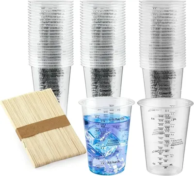 Immagine prodotto di Bicchiere misuratore - Set da 50 pezzi - 240 ml - Plastica - Riutilizzabile