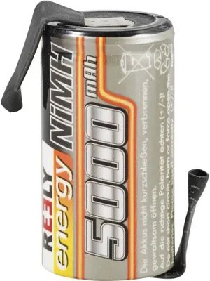 Produktbild von Reely Modellbau-Akku-Einzelzelle NiMH Sub-C 1.2 V 5000 mAh mit Lötfahne