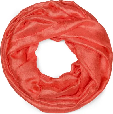 Produktbild von styleBREAKER Damen Loop Schal weich fließend | Seidig glänzendes Halstuch Einfarbig für Sommer & Frühling | Schlauchschal Leicht & Elegant