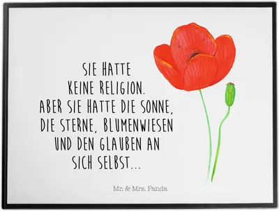 Produktbild von Mr. & Mrs. Panda schreibtischunterlage Blume Mohnblume - Weiß - Geschenk, schreibtischschutz, Schreibunterlage, Selbstliebe, Unterlage Schreibtisch, Mohn, tischauflagen