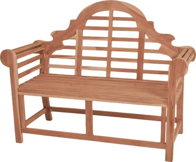 Produktbild von Gartenbank MARIUS 2-Sitzer - 133cm Breit, Teak, Natur | Terrassenbank Wetterfest Sitzbank Outdoor Bank
