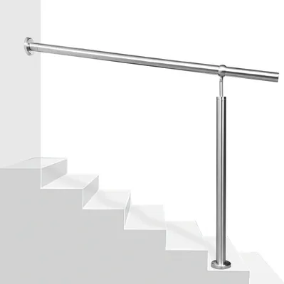 Zdjęcie produktu dla Jopassy poręcz wejściowa ze stali nierdzewnej poręcz poręcz poręcz 180 x 90 cm do schodów poręcz ścienna poręcz schodowa do schodów wewnętrznych i zewnętrznych