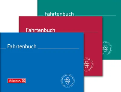 Immagine prodotto di BRUNNEN 1010141 Fahrtenbuch „für Kraftfahrzeuge“, A6 quer, 40 Blatt, Karton, mit Hochglanz-Kaschierung, Sortiert
