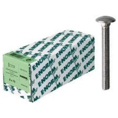 Produktbild von 100 Stück E-NORMpro DIN 603 ohne Mutter Edelstahl A2 M8 x 70 HP (AM603870)