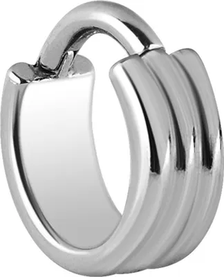 Produktbild von Karisma Edelstahl 316L Septum Clicker 3 Ringe Concave Segment Sharnier Ring Ohrring Nase 1,2x7m