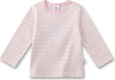 Produktbild von Max & Moritz Baby-Langarmshirt rosa geringelt 80
