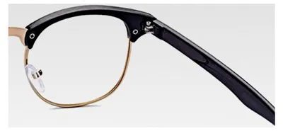 Produktbild von Brille für Kurzsichtigkeit Halbrahmen Computerbrille Retro Myopie Nerdbrille Klare Linsen Fernbrille Mit Dioptrien -1.0 bis -4.0