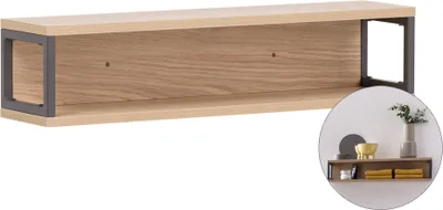 Produktbild von Badezimmer Regal hängend LIMOGES-80 in Eiche hell Nb., B/H/T: ca. 70/16,2/16,1 cm