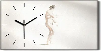 Produktbild von Wohnzimmer-Bild Leinwand Uhr Geräuschlos 60x30 Zeichnung Alte Frauen Kunst - schwarze Hände