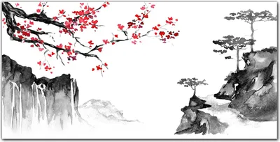 Produktbild von Coloray Bild aus Leinwand 100x50 Leinwand Dekoration - asiatische Kirsche