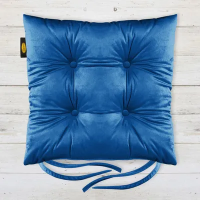 Obrázok produktu pre Vankúš na stoličku VELV tmavomodrý T 4 40x40x8