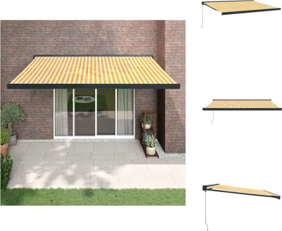 Obrázok produktu pre vidaXL Markíza žlto-biela 4,5x3 m - Markízy - Markízy