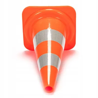Obrázek produktu pro Silniční kužel, reflexní výstražný sloupek, měkký, dobře viditelný, z PVC, 50 cm