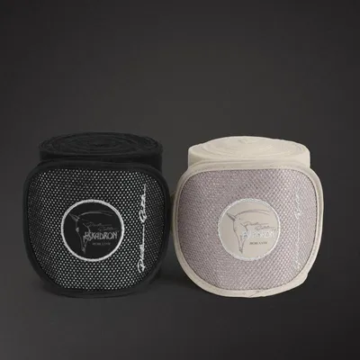Produktbild von Eskadron Fleecebandagen Platinum  " FLEECE GLITTER  " Größe - Pony Farbe - schwarz