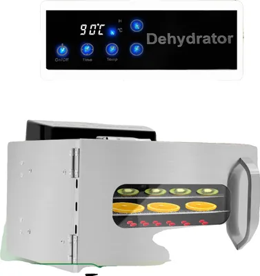 Immagine prodotto di Disidratatore alimentare, capacità di 6 livelli, temperatura regolabile da 30℃ a 85℃, timer digitale fino a 24 ore, in acciaio inox, alimentazione 220V