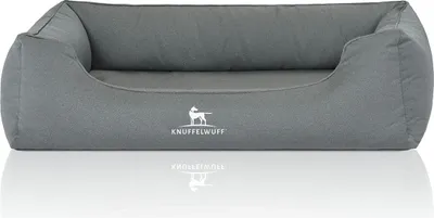 Produktbild von Knuffelwuff Orthopädisches Wasserabweisendes Hundebett Leon aus Velours mit Handwebcharakter XL 105 x 75cm Petrol