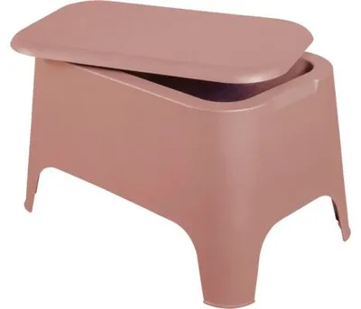 Obrázok produktu pre Záhradný stôl PETRA plastový s úložným priestorom 39 x 59 x 36 cm ružový