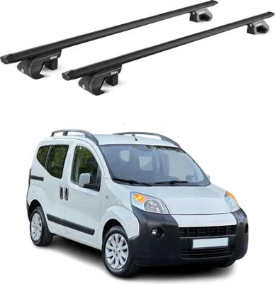 Produktbild von Dachträger Grundtäger für Citroen Nemo 2008-2013 3-5 tür 90kg Alu Schwarz 2x ABE