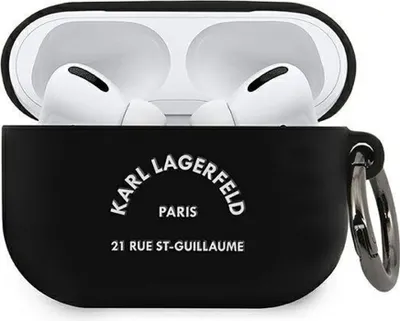 Image de Étui en silicone Karl Lagerfeld pour Airpods Pro, noir