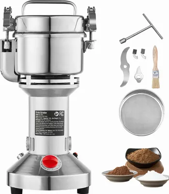Immagine prodotto di Macinacereali elettrico SucceBuy da 300 g, 1500 W, alta velocità, acciaio inossidabile, per cereali secchi, spezie, semi, caffè, mais, pepe, modello dritto