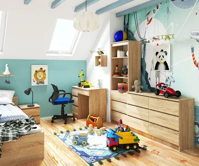 Obrázok produktu pre Stôl 90 cm so 4 zásuvkami, počítačový stôl, pracovný stôl do kancelárie a pre deti