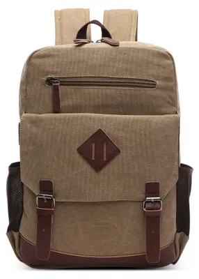 Produktbild von Vintage Canvas Rucksack für Laptops bis 17,3 Zoll