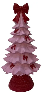 Productafbeelding van Clayre & Eef Decoratiefiguur Kerstboom, roze, kunststof