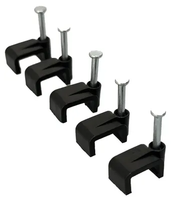 Zdjęcie produktu dla Klipsy kablowe płaskie z kołkiem, 10 mm - 50 sztuk