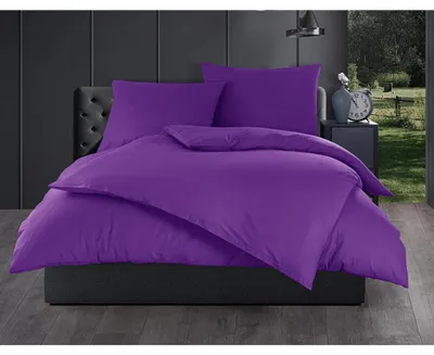 Imagen del producto de Juego de sábanas de algodón, color morado