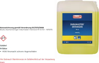 Produktbild von BUZIL Küchenreiniger Indumaster® Intensive IR 44 10 l Konzentrat