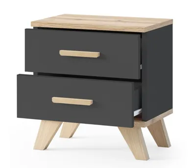 Immagine prodotto di Comodino in stile scandinavo, comodino nero